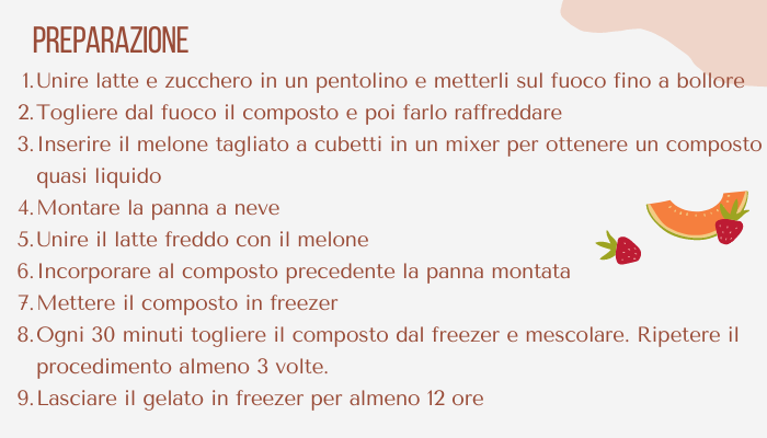 Gelato al melone senza gelatiera