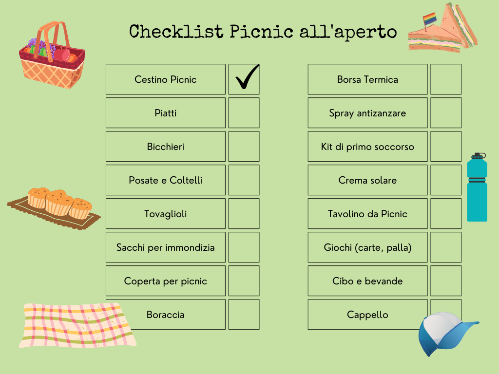 Check list per picnic